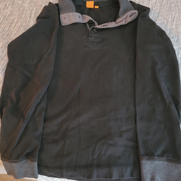 Hugo Boss Black Sweater Cardigan Large L 1/4 button up - Picture 4 of 4